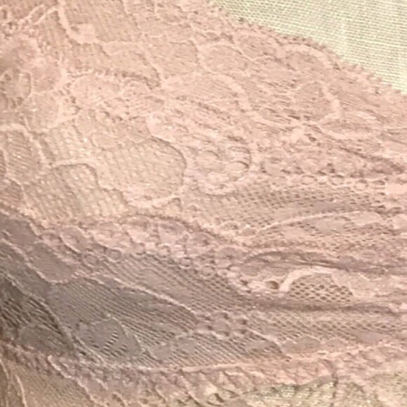 PINK/Victoria's Secret Lace Racerback Bralette Sz M Peach #212i - Picture 7 of 10